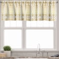 thumbnail image 3 of Ambesonne Ethnic Valance & Curtain, Prehistoric Ombre Borders, 55"x30", Yellow and White, 3 of 6