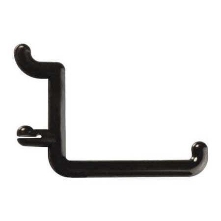Locking Pegboard Hook - Functionaire FH4-4 1/4in.dia Locking Pegboard Hooks, Blk - Pack of 8