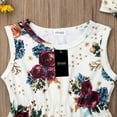 thumbnail image 3 of Kiapeise Girl's Rose Printed Romper Set, Sleeveless Bodysuit with Bow Headband, 3 of 6