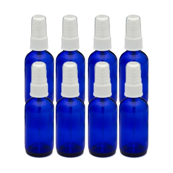 Medical Sales Supply Cobalt Blue 2oz White Mist Sprayer Bottle (60ml) Pack of 8
