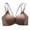 Coffee, variant on Womens Cami Bras Front Snap Push Up Wirefree Bralettes Trendy Double Spaghetti Straps Side Lace Patchwork Back Keyhole Comfort Everyday Underwear Black XL