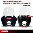 thumbnail image 6 of Krator Motorcycle Windshield Fairing, Wind Deflector, Motorcycle Accessories, Clear Windscreen, Compatible with Harley Davidson Dyna, Super Glide T-Sport FXDXT, FXR & Softail FXBB/S, FLSB, FXLR/S, 6 of 7