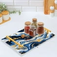 thumbnail image 5 of Ryvnso Marble Blue Gold White Abstract Bathroom Tray Vanity Countertop Trays Acrylic Organizer, 5 of 7