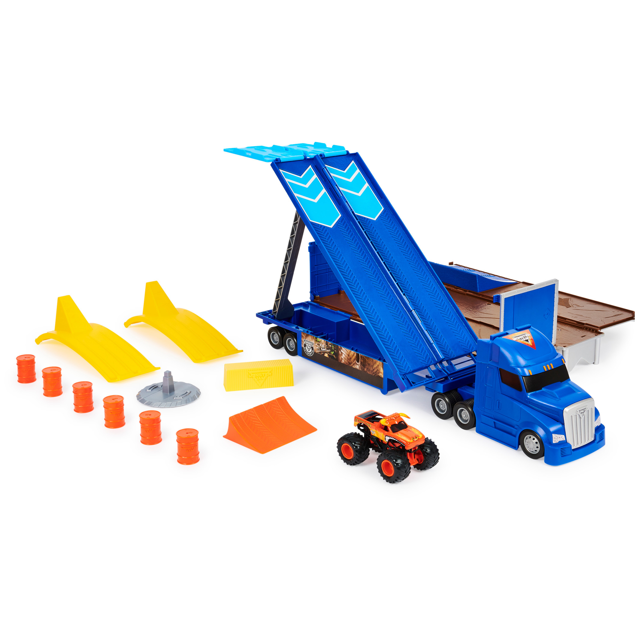 Monster Jam Transforming Hauler Playset with El Toro Loco Truck photo 5