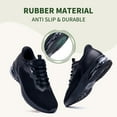 thumbnail image 4 of Mens Walking Shoes Non Slip Running Shoes Workout Athletic Tennis Breathable Shoes Gym Sneakers Black Size 7, 4 of 7