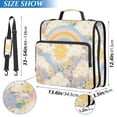 thumbnail image 2 of FORMRS Zipper Binder with Shoulder Strap 2-inch Ring 500 Sheet Capacity File Bag, Purple Rainbow Clouds, 2 of 5