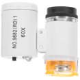 thumbnail image 1 of KAKOWELY magnifier Professional Portable 60X Magnifier Loupe with LED Lights for Coin Jewelry and Antique Inspection Mini Handheld Microscope for Adults1.57"X1.57"X0.79", 1 of 5
