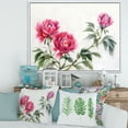 thumbnail image 2 of Designart 'Three Vintage Red Peonies Flowers' Traditional Framed Canvas Wall Art Print, 2 of 5
