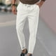 thumbnail image 2 of Pantalones de vestir rectos con cintura elástica y color liso para hombre: corte holgado, cordón, lavables a máquina, cómodos pantalones de estilo europeo., 2 of 5