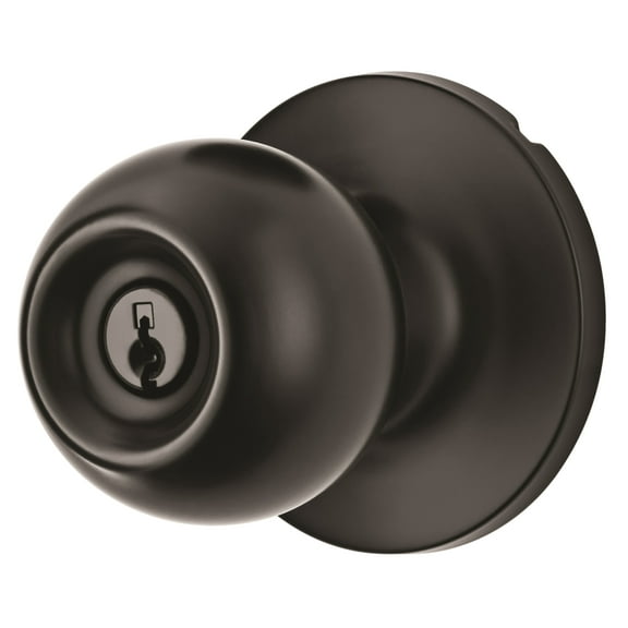 Hyper Tough Keyed Entry Ball Locking Doorknob Matte Black Finish