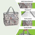 thumbnail image 4 of Garden Tool Bag,Pioneer Flower Floral Print Pattern Garden Tool Organizer,Garden Gifts,Waterproof Multi-Pocket Garden Tool Storage 11.8x5.5x11.4 Inch(Tools NOT Included), 4 of 6