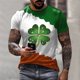 thumbnail image 1 of Blusas y camisas de manga corta y cuello redondo para hombre, estilo casual, con estampado del Día de San Patricio, para hombre, para fitness, deportes, pantalones cortos, camisetas, blusas de poliést, 1 of 3