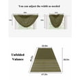 thumbnail image 5 of Olive Green Striped Sheer Waterfall Valance Curtains for Window, Vintage Stripes Ombre Rod Pocket Sheer Topper Swag Curtains for Living Room, Kitchen 38.5"W x 47.2"L, 2 Panels, 5 of 7