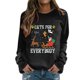 thumbnail image 1 of Gibobby Jersey de forro polar Sudadera de cuello Rojoondo con estampado navideño para mujer, de cuello Rojoondo, Tops, camisas casuales de manga larga, blusa suelta (Negro, XL), 1 of 4