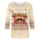 thumbnail image 5 of Xuyuer Valentine T Shirts Love Heart Printed Graphic Tee Tops Women's Casual 3/4 Sleeve T-Shirts Round Neck Cute Tunic Tops Basic Tees Blouses Business Work Tee Top Spring Shirts, 5 of 6