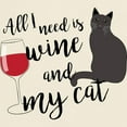 thumbnail image 3 of CafePress - All I Need Is Wine And My Cat Light T Shirt - Men's Classic Graphic T-Shirt, 3 of 4