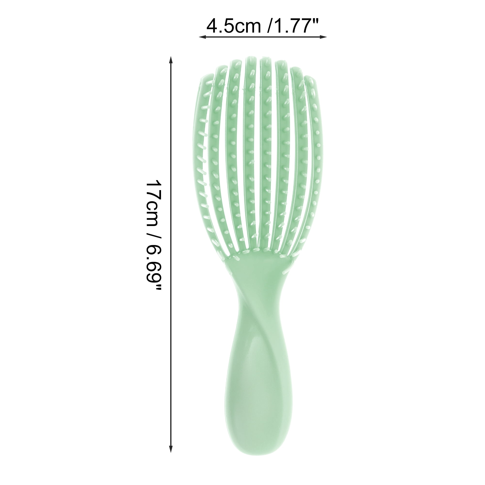 Unique Bargains 1 Pc Comfortable Hollow Hair Brush for All Hair Types Green
