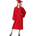 thumbnail image 2 of Toga de diploma universitario y birrete de graduación para adultos 2023 Disfraz de graduación de secundaria rojo M para hombres y mujeres, 2 of 5