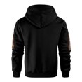 thumbnail image 4 of QHRMKOG Mens Hoodies Long Sleeve Sport Drawstring Hooded Sweatshirt with Pockets Winter Essentials Warm Shirt Trendy Pullover Top Black L, 4 of 4