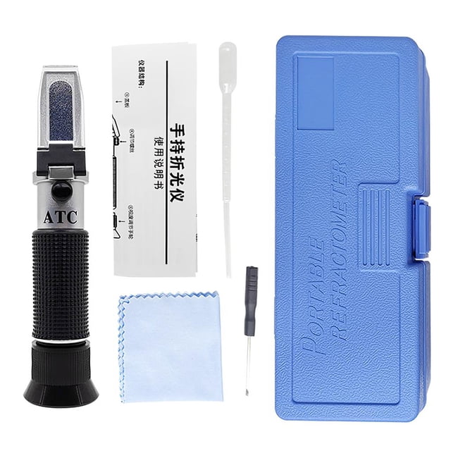 Kenally Refractómetro de salinidad Concentración Brix de salinidad portátil óptica 0-10 Medidor de concentración de salinidad Detector Brix de mano Pantallas optoelectrónicas Kenally TO002772-00