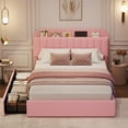 thumbnail image 6 of Full Bed Frame, Boucle Upholstered Platform Bed Frame with Storage Headboard & 2 Flexible Drawers, Easy Assembly, No Box Spring Needed for Teens, Adults, 6 of 7
