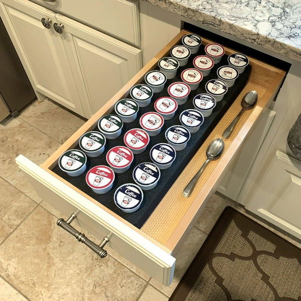 Polar Whale Coffee Pod Storage Organizer Tray Drawer Insert for Kitchen