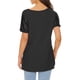 thumbnail image 5 of Camiseta de manga corta para mujer Camisas casuales con cuello redondo irregular con lentejuela CACAGOO Camiseta mujer, 5 of 6