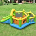 thumbnail image 3 of Gymax Inflatable Slide Bouncer Ball Pit Basketball Dart Game W/ 735W Blower, 3 of 10