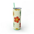 thumbnail image 4 of Retro Flowers & Smileys Skinny Tumbler, 4 of 6