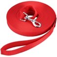 thumbnail image 1 of Correa de entrenamiento para perros, línea larga, para cachorros, obediencia, para perros, ideal para jugar, acampar, playa, patio trasero (l 30 pies, rojo) Feliz Sencillez, 1 of 5