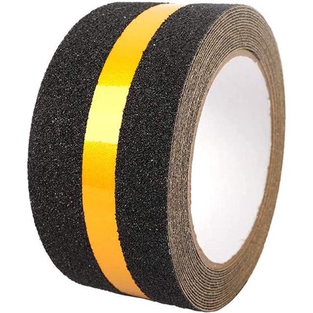 Cinta antideslizante con cinta reflectante, cinta de seguridad antideslizante reflectante para peldaños de escaleras - Cinta de tracción resistente para evitar resbalones y caídas