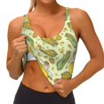 thumbnail image 3 of Picia Corn And Corn Oil Sports Bra for Women,Padded Strappy Sports Bras Medium Support Yoga Bra with Removable Cups,Running Yoga Bra-Medium, 3 of 9