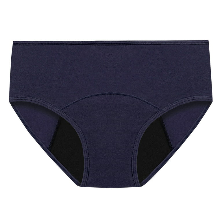 Knosfe Womens Briefs Underwear Low Waisted Menstrual Period Leak Proof  Women's Panties 4 Pack Multicolor M