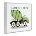 thumbnail image 3 of Stupell Industries Green Cement Truck Construction Art for Kids Painting White Framed Art Print Wall Art, 30 x 24, 3 of 9