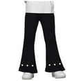 thumbnail image 1 of Wxirdiow Clothes for Girls Pants Comfortable Soft Casual Trousers Fashion Lace Girls Flared Pants Black Size,6-7 Years, 1 of 5