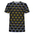 thumbnail image 5 of Herrnalise Gift For Men Men's T-shirt 3D Unrelocated Abstract Print Short Sleeve Round Neck Fashion Casual Daily Holiday T-shirt Top Blouses under $10, 5 of 5