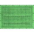 thumbnail image 1 of Ahgly Company Indoor Rectangle Abstract Emerald Green Modern Area Rugs, 2' x 5', 1 of 4