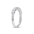 thumbnail image 2 of 14kt White Gold Womens Round Diamond Classic Anniversary Band Ring 1 Cttw, 2 of 4