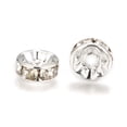 thumbnail image 2 of 200pcs Clear White Rhinestone Rondelle Spacer Beads 8mm DIY, 2 of 5