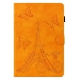 thumbnail image 5 of ELEHOLD Flip Leather Case for Fire HD 10/10 Plus (11th Gen 2021),Butterflies Tower Pattern Card Slots Auto Wake/Sleep Kickstand Function Multi-Functional Shockproof Slim Case,Khaki, 5 of 8