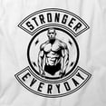thumbnail image 2 of Stronger Everyday T-Shirt | Motivational Workout White Tee Gift, 2 of 5