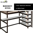 thumbnail image 5 of Bellemave Twin Size Loft Bed with Desk and Shelves,Wood  Loft Bed with 4-Tier Storage Rack (Espresso), 5 of 11