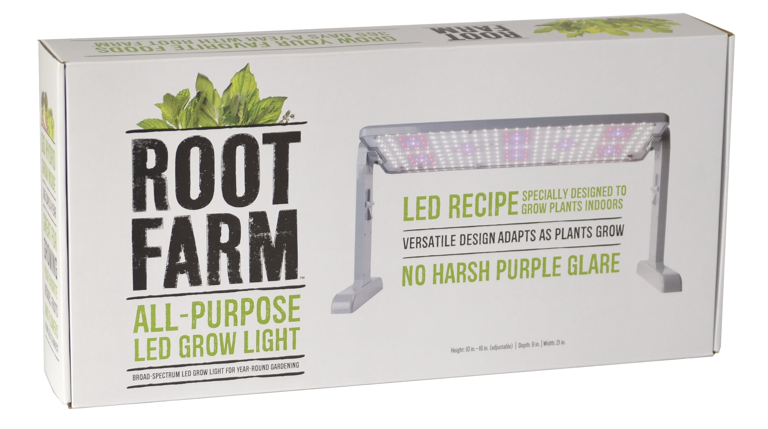 Root Farm AllPurpose LED Grow Light, 45W Broad Spectrum Grow Lamp
