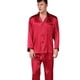 thumbnail image 3 of Pijama de seda de hielo de seda negra para hombre, traje de verano de manga larga de color sólido, ropa de hogar de verano de talla grande para hombre, 3 of 6