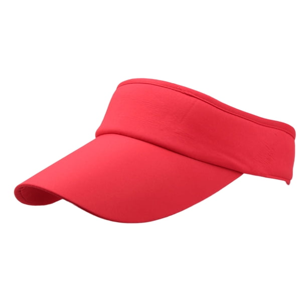 Gorra de tenis con visera ajustable de verano para hombre y mujer, unisex, sin tapa, para deportes al aire libre, playa, vacaciones, senderismo, golf (roja)