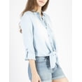 thumbnail image 3 of Blusa camisera mezclilla con nudo AMAD Casual para mujer Talla S, 3 of 5