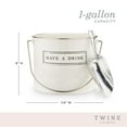 thumbnail image 4 of Twine "Have A Drink" Metal Ice Bucket and Scooper, Outdoor Party, 1 Gallon, 4 of 6