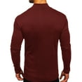 thumbnail image 2 of Handshe Men's High - Neck Thickened Long - Sleeve T - Shirt - Solid Color Bottoming Top, 2 of 3