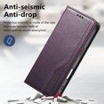 thumbnail image 6 of Allytechgroup Wallet Case for Apple iPhone 15 Pro Max, Rugged TPU Faux Leather Flip Cover with Shock-Absorbent Protection, Card & Cash Slots, Stand Holder, Anti-Scratch Wrist Strap Design, Purple, 6 of 12