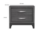 thumbnail image 5 of Erica Bedside Nightstand- 2 Drawers Chrome Bar Handles, 5 of 6